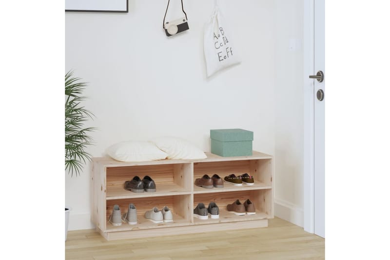 Kenkäkaappi 110x34x45 cm täysi mänty - Ruskea - Säilytys - Kenkäsäilytys