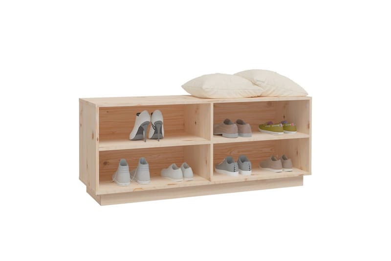Kenkäkaappi 110x34x45 cm täysi mänty - Ruskea - Säilytys - Kenkäsäilytys