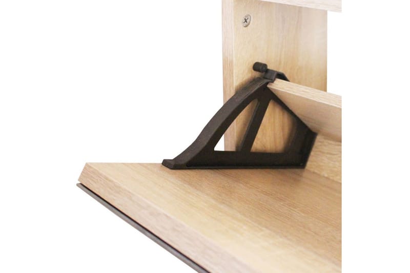 Kenkäkaappi 2 kerrosta ja peilit Tammi 63x17x67 cm - Ruskea - Säilytys - Kenkäsäilytys