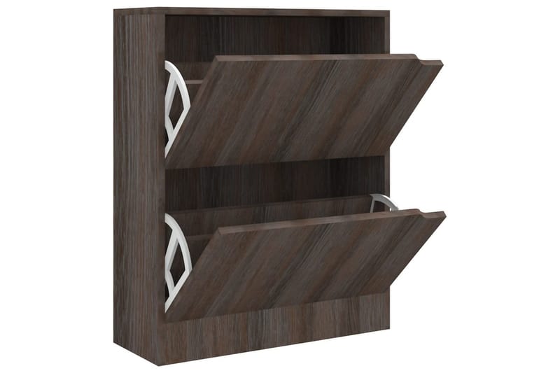 Kenkäkaappi 2 ovella harmaa Sonoma-tammi 59x24x74 cm - Harmaa - Säilytys - Kenkäsäilytys