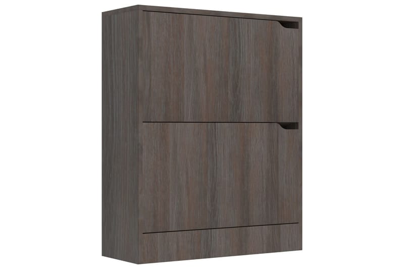 Kenkäkaappi 2 ovella harmaa Sonoma-tammi 59x24x74 cm - Harmaa - Säilytys - Kenkäsäilytys