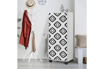 Kenkäkaappi 38x50 cm - Valkoinen/musta - Säilytys - Kenkäsäilytys