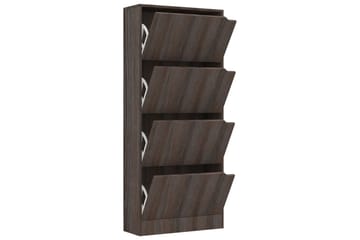 Kenkäkaappi 4 ovella harmaa Sonoma-tammi 59x24x136 cm - Harmaa - Säilytys - Kenkäsäilytys
