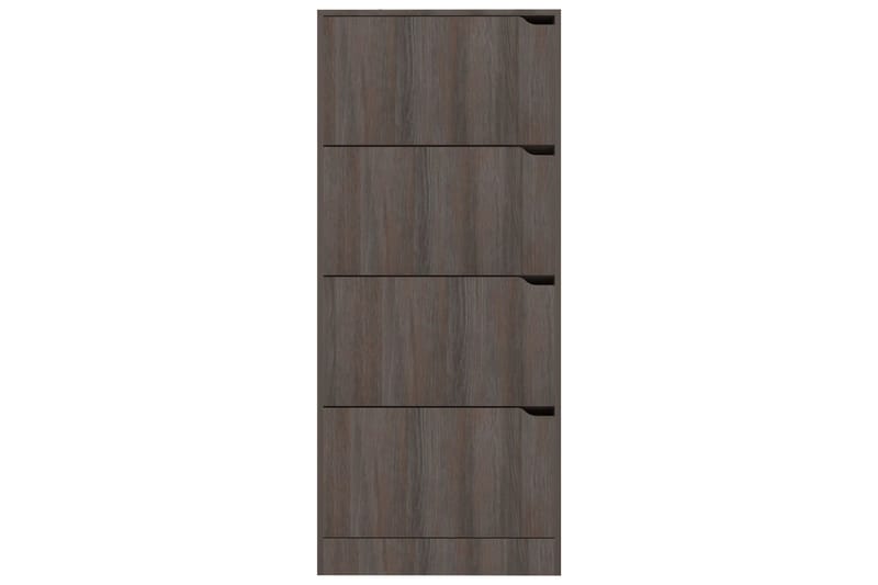 Kenkäkaappi 4 ovella harmaa Sonoma-tammi 59x24x136 cm - Harmaa - Säilytys - Kenkäsäilytys