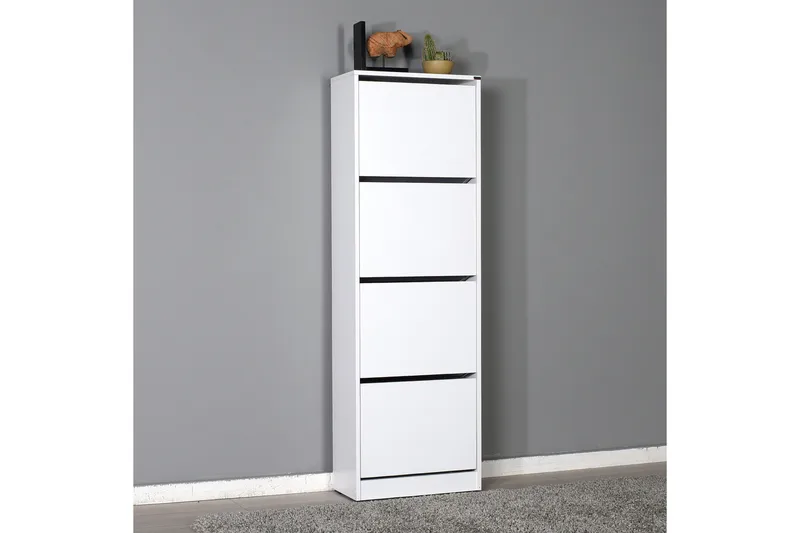 Kenkäkaappi 51x157 cm - Valkoinen - Säilytys - Kenkäsäilytys