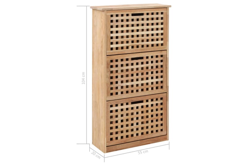 Kenkäkaappi 55x20x104 cm pähkinäpuu - Ruskea - Säilytys - Kenkäsäilytys