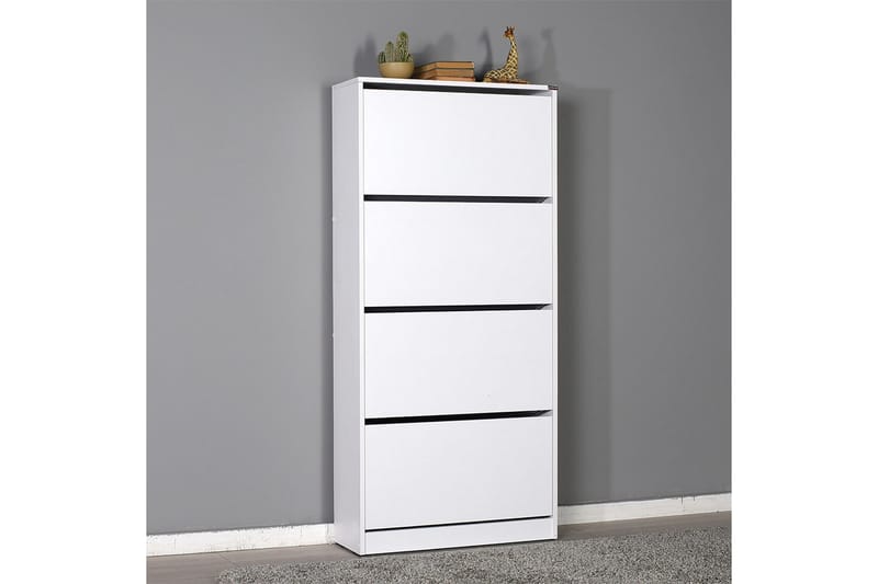 Kenkäkaappi 73x157 cm - Valkoinen - Säilytys - Kenkäsäilytys