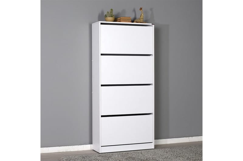 Kenkäkaappi 73x157 cm, Valkoinen