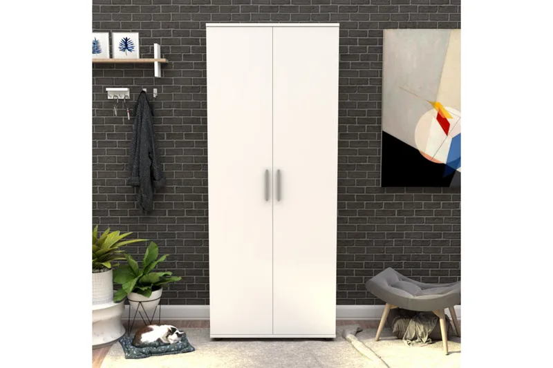 Kenkäkaappi 76x187 cm - Valkoinen - Säilytys - Kenkäsäilytys