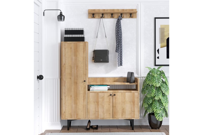 Kenkäkaappi Barneveld 120x35 cm - Luonnonväri - Säilytys - Kenkäsäilytys