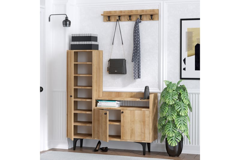 Kenkäkaappi Barneveld 120x35 cm - Luonnonväri - Säilytys - Kenkäsäilytys