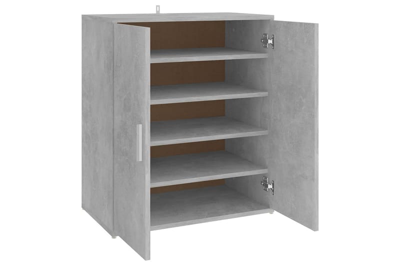 Kenkäkaappi betoninharmaa 60x35x70 cm lastulevy - Harmaa - Säilytys - Kenkäsäilytys