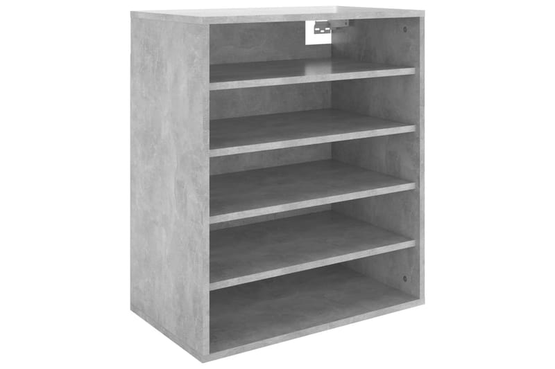 Kenkäkaappi betoninharmaa 60x35x70 cm lastulevy - Harmaa - Säilytys - Kenkäsäilytys
