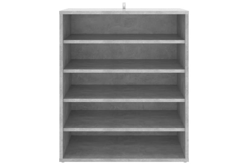 Kenkäkaappi betoninharmaa 60x35x70 cm lastulevy - Harmaa - Säilytys - Kenkäsäilytys