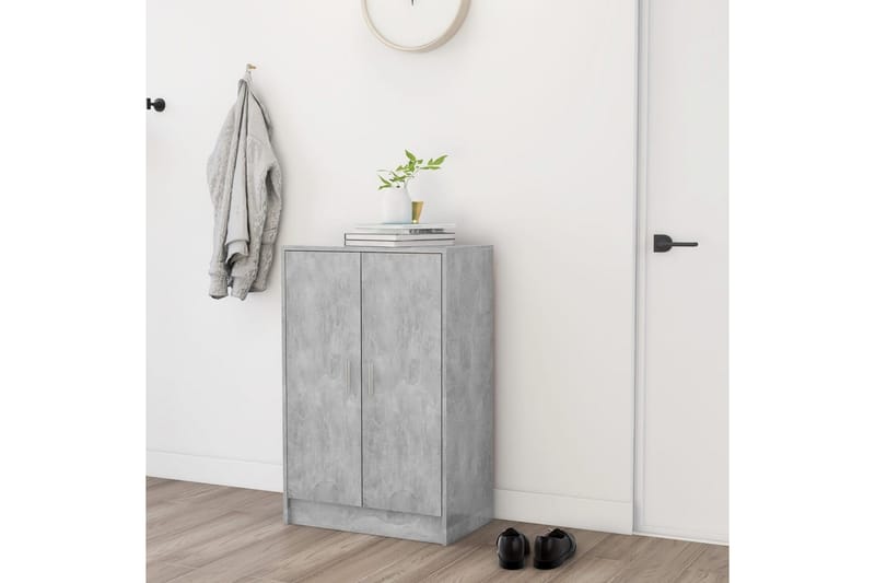 Kenkäkaappi betoninharmaa 60x35x92 cm lastulevy - Harmaa - Säilytys - Kenkäsäilytys