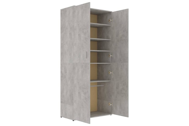 Kenkäkaappi betoninharmaa 80x39x178 cm lastulevy - Harmaa - Säilytys - Kenkäsäilytys