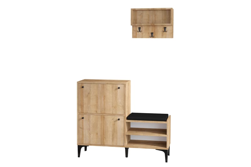 Kenkäkaappi Bredene 110x35 cm - Luonnonväri - Säilytys - Kenkäsäilytys