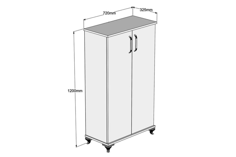 Kenkäkaappi Bustatoun 72 cm - Valkoinen - Säilytys - Kenkäsäilytys