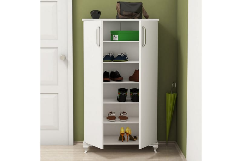 Kenkäkaappi Bustatoun 72 cm - Valkoinen - Säilytys - Kenkäsäilytys