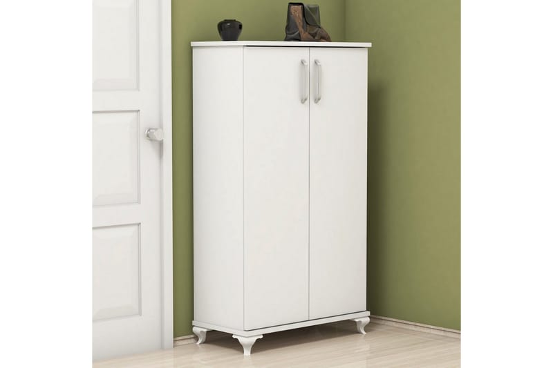 Kenkäkaappi Bustatoun 72 cm - Valkoinen - Säilytys - Kenkäsäilytys