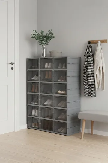 Kenkäkaappi Hanah Home Lavine 105 (25,5 x 105 x 34,5 cm) Antrasiitti - Antrasiitti - Säilytys - Kenkäsäilytys