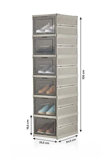 Kenkäkaappi Hanah Home Lavine 105 (25,5 x 105 x 34,5 cm) Vaaleansininen - Säilytys - Kenkäsäilytys