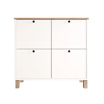 Kenkäkaappi Hanah Home Nord (90 x 85,2 x 35 cm) White Oak - Valkoinen tammi - Säilytys - Kenkäsäilytys