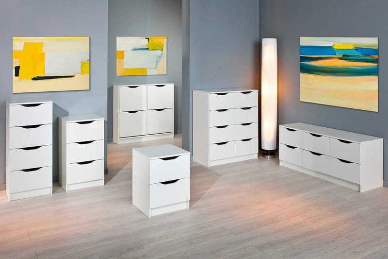 Kenkäkaappi Hilbre 100 cm - Valkoinen - Säilytys - Kenkäsäilytys