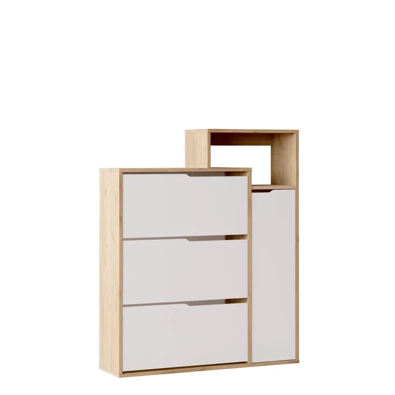 Kenkäkaappi Homitis Icono (108 x 130,6 x 30 cm) tammi/valkoinen, undefined