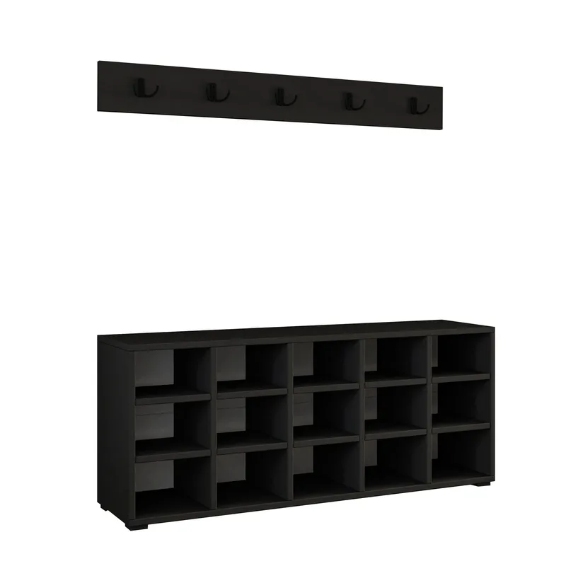 Kenkäkaappi Homitis Talu (120 x 51,6 x 29,6 cm) Antrasiitti, Antrasiitti