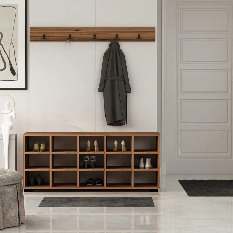 Kenkäkaappi Homitis Talu (120 x 51,6 x 29,6 cm) Pähkinä - Säilytys - Kenkäsäilytys