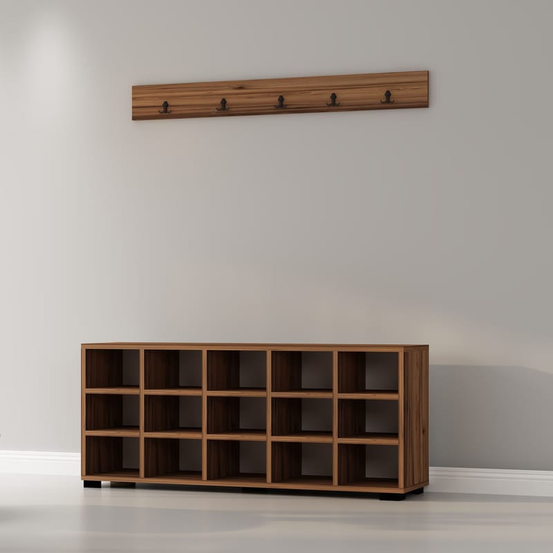 Kenkäkaappi Homitis Talu (120 x 51,6 x 29,6 cm) Pähkinä - Säilytys - Kenkäsäilytys