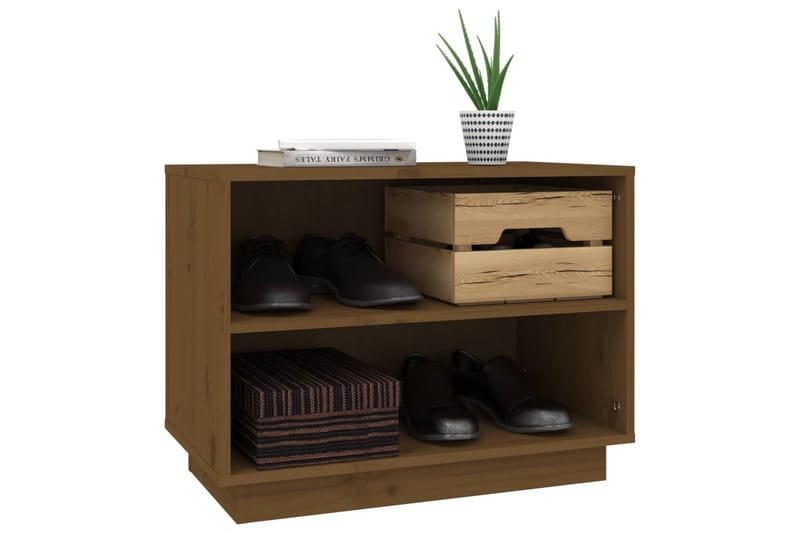 Kenkäkaappi hunajanruskea 60x34x45 cm täysi mänty - Ruskea - Säilytys - Kenkäsäilytys