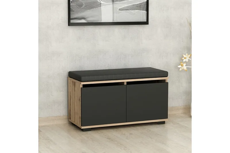 Kenkäkaappi Drago 80 cm, Pähkinä/Musta