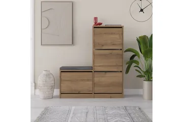 Kenkäkaappi Dude 105 cm - Beige - Säilytys - Kenkäsäilytys - Kenkäkaappi