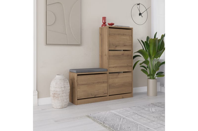 Kenkäkaappi Dude 105 cm - Beige - Säilytys - Kenkäsäilytys - Kenkäkaappi