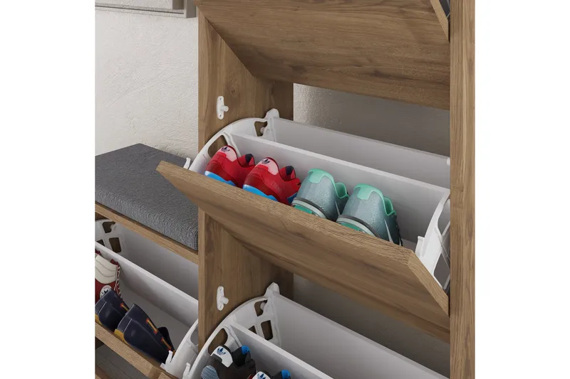 Kenkäkaappi Dude 105 cm - Beige - Säilytys - Kenkäsäilytys - Kenkäkaappi