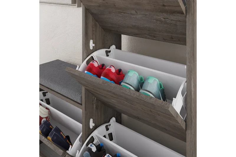 Kenkäkaappi Dude 105 cm - Tummanruskea - Säilytys - Kenkäsäilytys - Kenkäkaappi