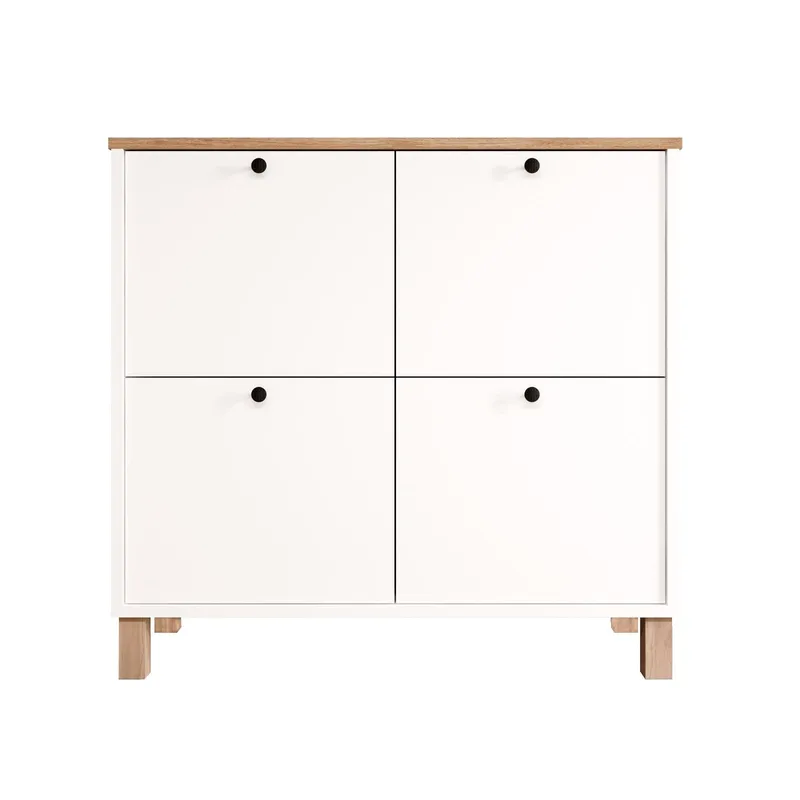 Kenkäkaappi Hanah Home Nord (90 x 85,2 x 35 cm) White Oak, Valkoinen tammi