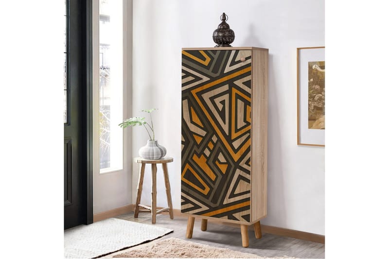 Kenkäkaappi Igrario 50 cm - Keltainen - Säilytys - Kenkäsäilytys - Kenkäkaappi