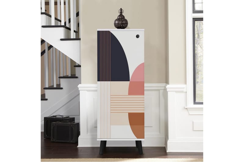 Kenkäkaappi Igrario 50 cm - Valkoinen/Musta - Säilytys - Kenkäsäilytys - Kenkäkaappi