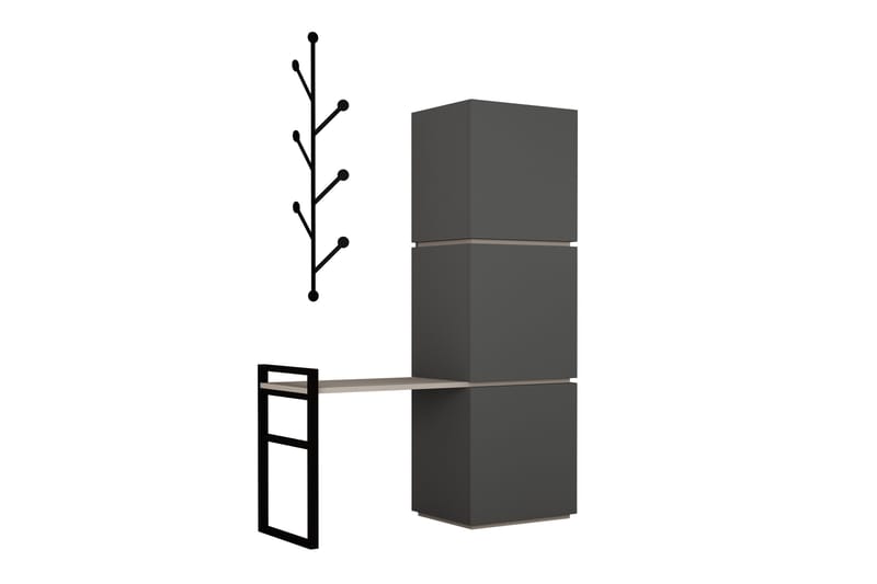 Kenkäkaappi Lindome 109 cm - Harmaa/Ruskea - Säilytys - Kenkäsäilytys - Kenkäkaappi