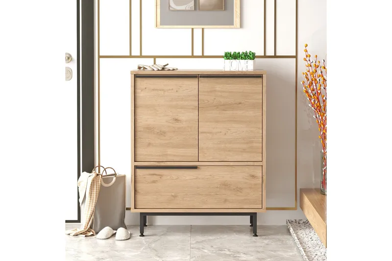 Kenkäkaappi Liyakat 74,8 cm - Pähkinä - Säilytys - Kenkäsäilytys - Kenkäkaappi