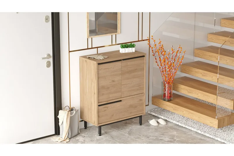 Kenkäkaappi Liyakat 74,8 cm - Pähkinä - Säilytys - Kenkäsäilytys - Kenkäkaappi