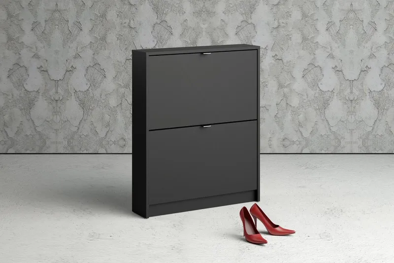 Kenkäkaappi Malwine 2 Lokeroa - Musta - Säilytys - Kenkäsäilytys - Kenkäkaappi