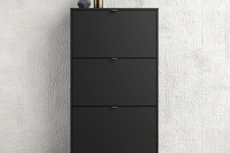 Kenkäkaappi Malwine 3 Lokeroa - Musta - Säilytys - Kenkäsäilytys - Kenkäkaappi