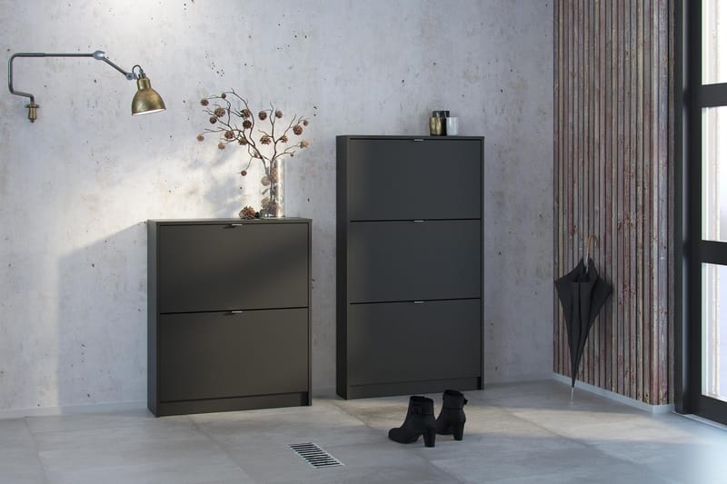 Kenkäkaappi Malwine 3 Lokeroa - Musta - Säilytys - Kenkäsäilytys - Kenkäkaappi