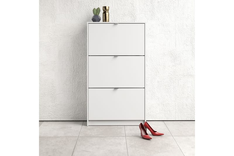 Kenkäkaappi Malwine 3 Lokeroa - Valkoinen - Säilytys - Kenkäsäilytys - Kenkäkaappi