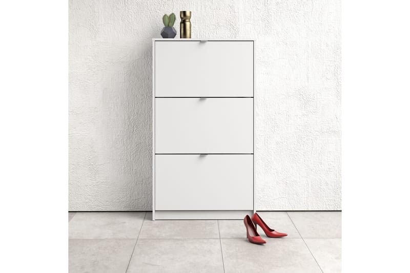 Kenkäkaappi Malwine 3 Lokeroa - Valkoinen - Säilytys - Kenkäsäilytys - Kenkäkaappi