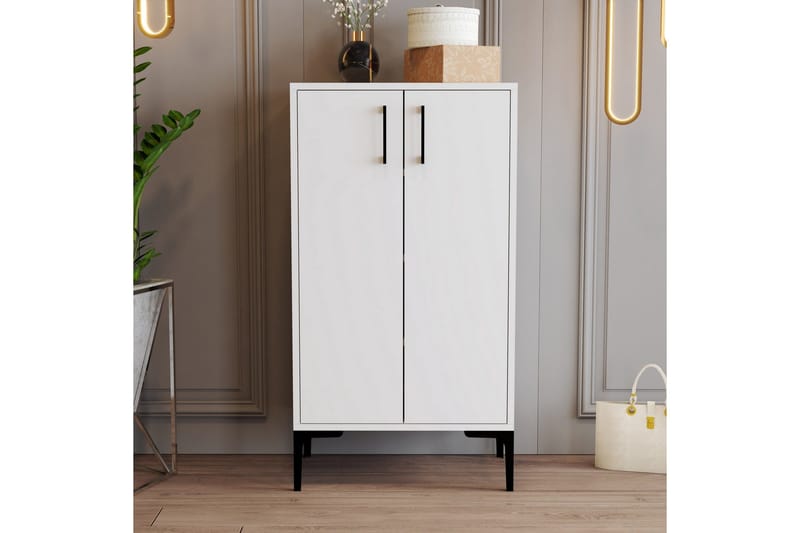 Kenkäkaappi Praha 35x60 cm - Valkoinen - Säilytys - Kenkäsäilytys - Kenkäkaappi